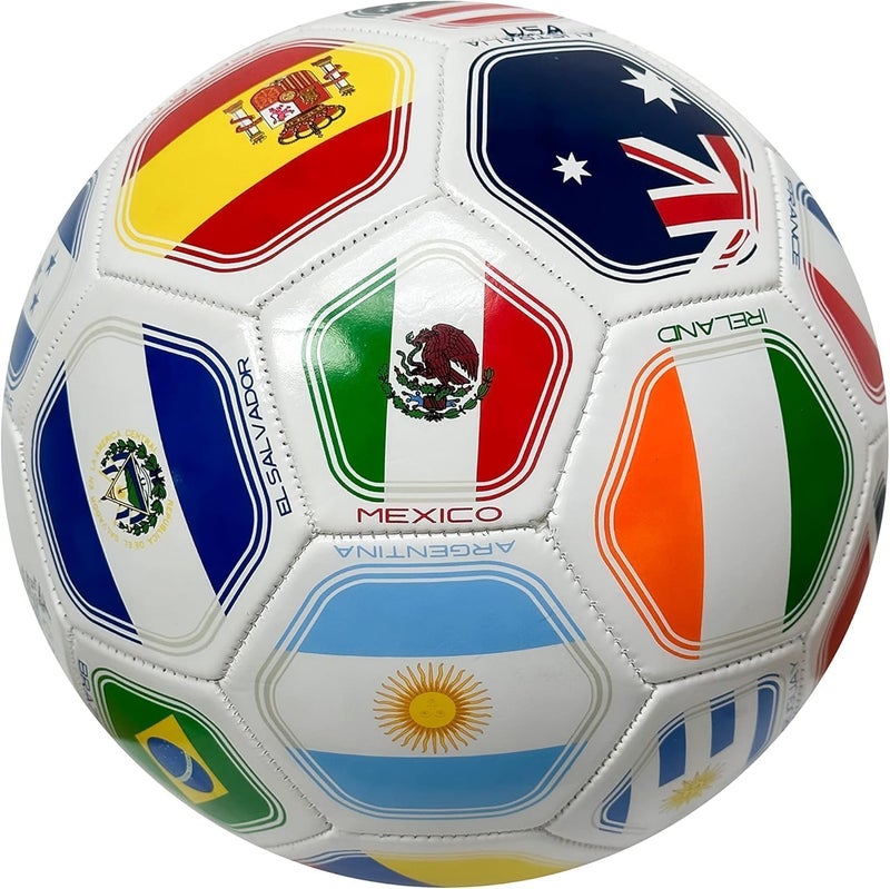 Tripact Inc كرة قدم تدريبية خارجية علم العالم لكأس العالم 2026 - الحجم 5 - أبيض - Image 5